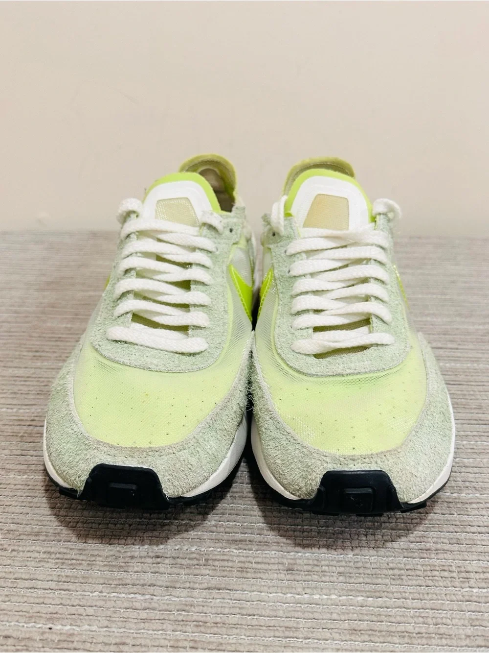 Nike Waffle One By You Custom Neon Volt Mint Green DJ0966-991 Men's Size 10.5